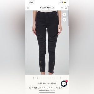 Beulah Black Moto Jeggings